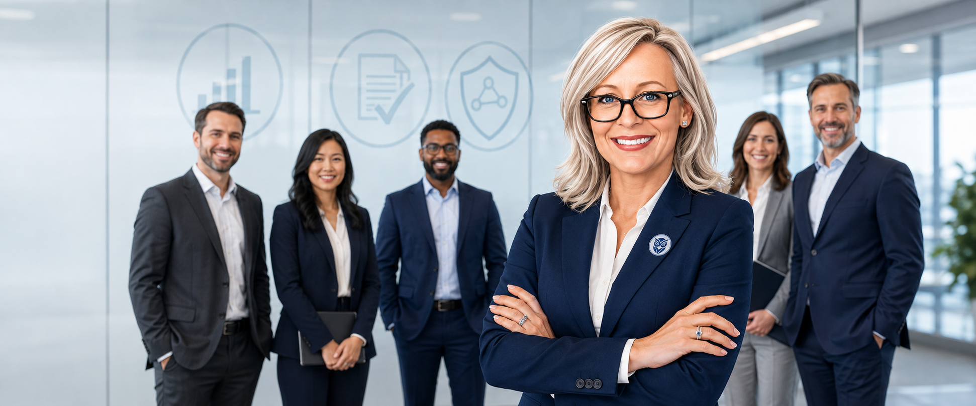 Barbie Housewright with an information security consulting team